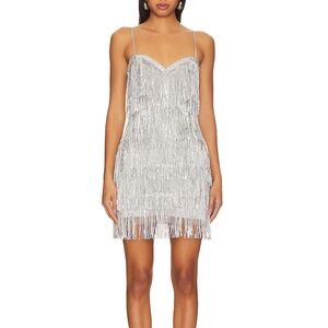 Majorelle Samara mini dress in silver XS